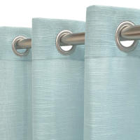 La cortina Rustik Color Agua, con ollados y cinta multifunción (Pasabarras y cinta fruncidora), aporta un toque de frescura y naturalidad a tu salón, dormitorio o cocina. Combina la practicidad de la cinta multifunción con la elegancia de los ollados - details 0