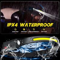 Linterna Frontal LED Recargable Con Sensor Y Batería Integrada Luz De Trabajo Super Brillante Torcha USB Para Camping Y Pesca Nocturna - details 12