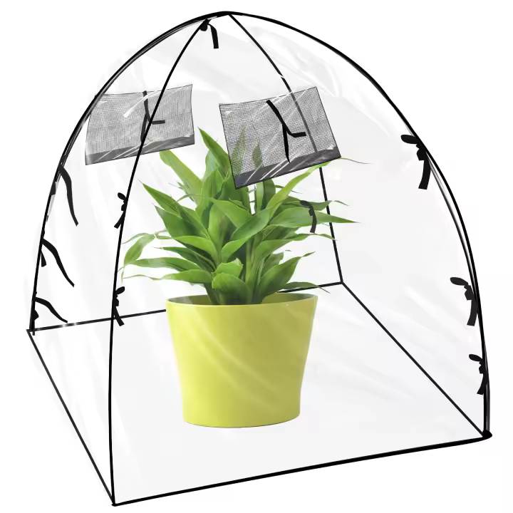Invernadero Grande Para Interiores Y Exteriores Transparente Plegable Con Preservación De Calor Impermeable Para Plantas Y Flores - 1