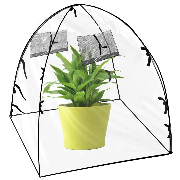 Invernadero Grande Para Interiores Y Exteriores Transparente Plegable Con Preservación De Calor Impermeable Para Plantas Y Flores - 1