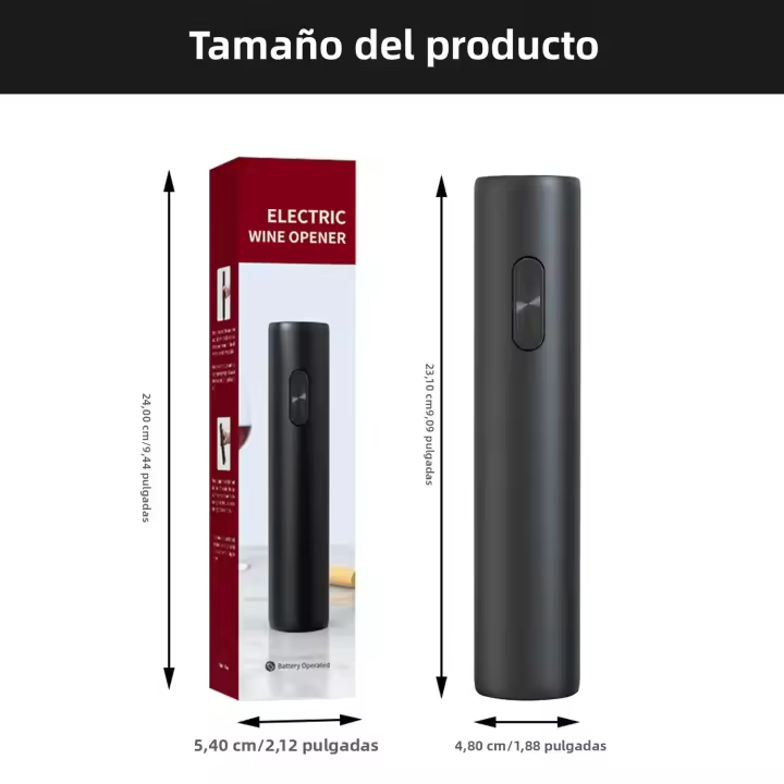Juego De Abrevidrios Eléctricos Automáticos MYVIT Para Vino Y Cerveza Operado Por Batería Acero Inoxidable Eco-amigable Para Barra De Cocina - 1