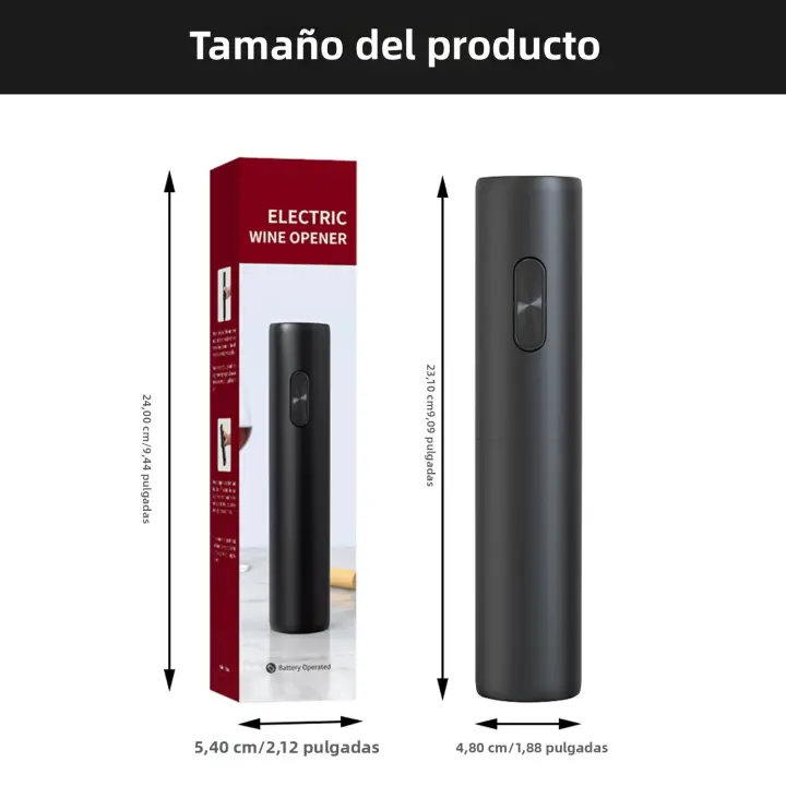 Juego De Abrevidrios Eléctricos Automáticos MYVIT Para Vino Y Cerveza Operado Por Batería Acero Inoxidable Eco-amigable Para Barra De Cocina - 1