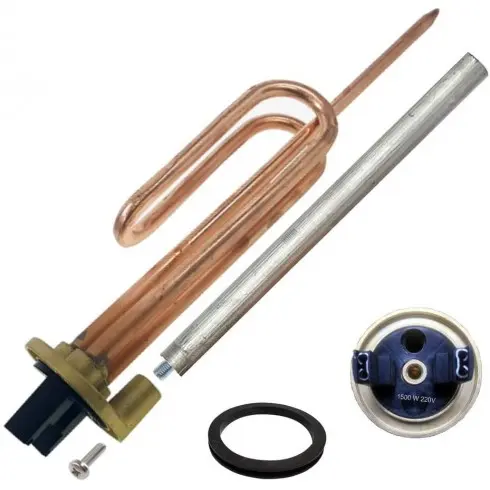 Resistencia Curva 1500W + Ánodo + Junta Termos Cointra Thermor Ariston - 1