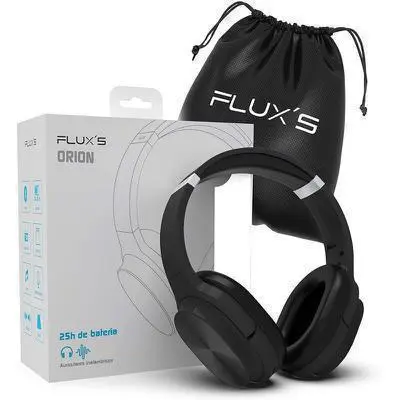Auriculares inalámbricos Flux's Orion Bluetooth 5.0, Admite tarjeta MicroSD, Radio FM, color negro - 1