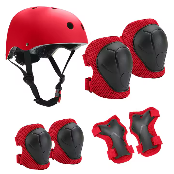 Juego de casco y protectores para niños de 3 A 10 años, de Bicicleta Cascos, Cascos de patineta para niños y niños, juego de rodilleras, coderas y muñequeras, para Cycling, sobre patinetas - 1