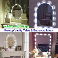 Espejo De Maquillaje Con Luces LED USB 5V Iluminación Ajustable De 5 Colores Para Baño Y Mesa De Vestir Hollywood LED - details 6