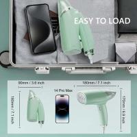 Vaporizador de ropa de mano Pequeño cepillo de vapor para el hogar mini máquina de planchar plegable portátil de viaje, Blanco Espino - details 0