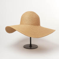 Sombrero De Sol Para Mujer Y Hombre Color Sólido De Moda Con Rhinestone 14cm Grande Paja Resistente Al Sol Plegable Para Playa Y Viajes - details 41