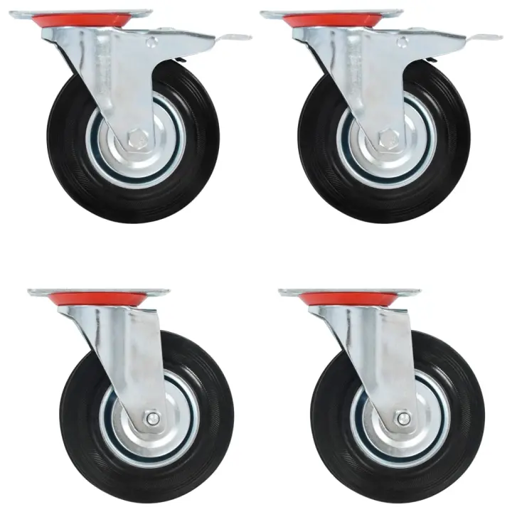 vidaXL Ruedas giratorias 8 unidades 125 mm - 1