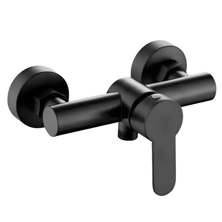 Grifo De Baño De Acero Inoxidable Montado En La Pared Con Control De Agua Caliente Y Fría Válvula Mezcladora Para Baño Y Bañera - 1