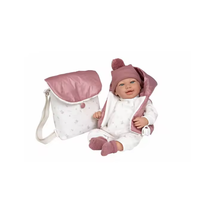Muñeca con Peso Elegance 45 cm - Adi Rosa con Mochila - Arias 65376 - 1