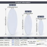 Lámpara De Techo LED Inteligente MANVIV Con Control Remoto/App Luz Dimmerable Decoración Para El Hogar Y Habitaciones Modernas Incluye Bombillas - details 8