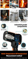 Termómetro Infrarrojo No Contacto IR05A -50°C~1600°C Con Probing De Tipo K Medidor De Alta Temperatura Láser Ajustable Emisividad - details 4