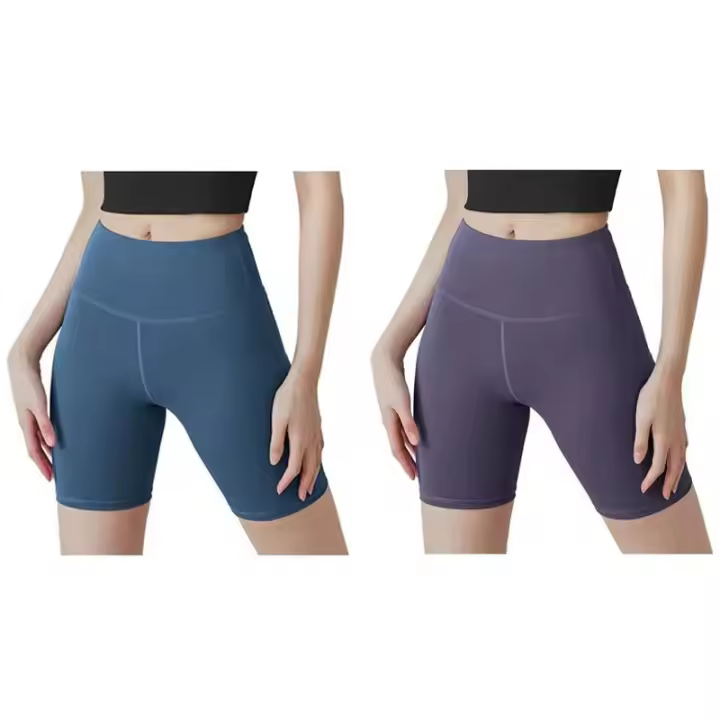 FREES COPES Pack Ahorro 2 Piezas Shorts Deportivos Mujer Pantalones Cortos de Yoga Sin Costura，seamless yoga leggings - 1