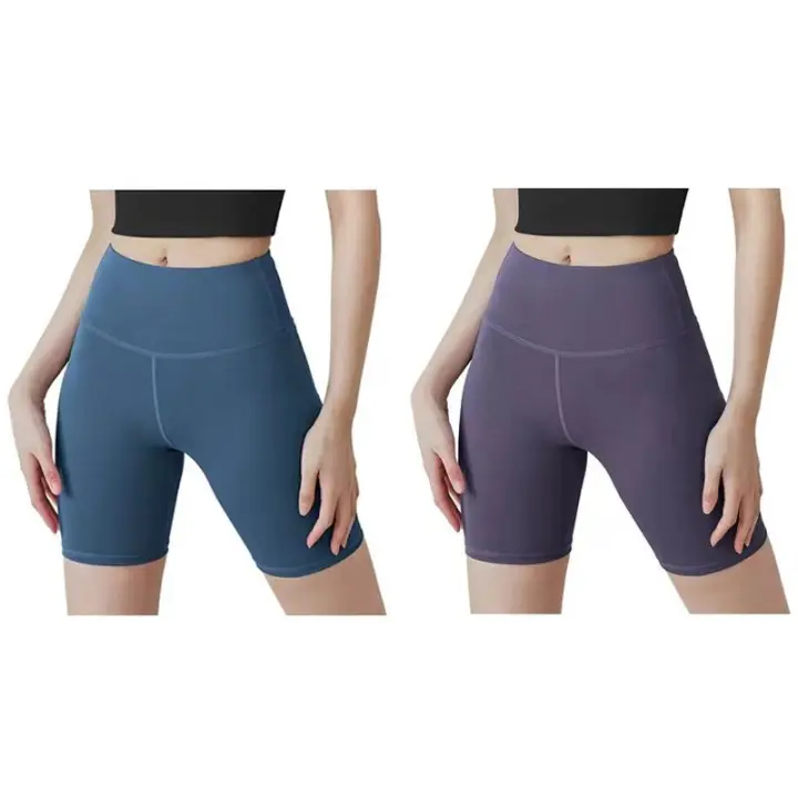 FREES COPES Pack Ahorro 2 Piezas Shorts Deportivos Mujer Pantalones Cortos de Yoga Sin Costura，seamless yoga leggings - 1