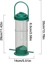 Comederos para Pájaros a prueba de ardillas, comedores de Malla metálica para Exterior, decoración de Jardín al Aire Libre - details 0