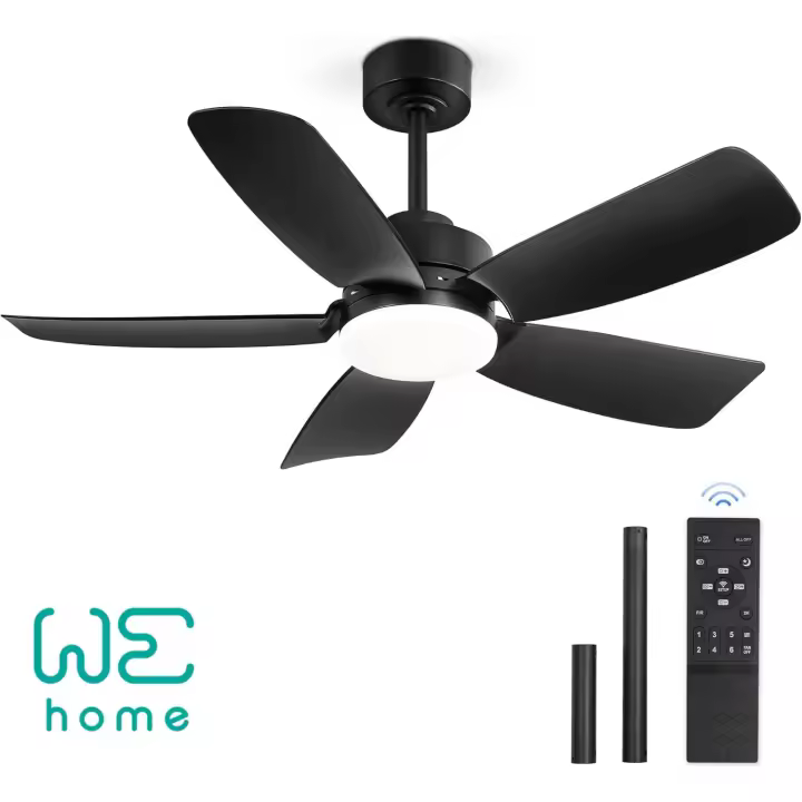 VENTILADOR DE TECHO CON 5 ASPAS Y LUZ "WE HOME" - 1