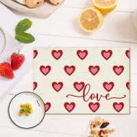Corredor De Mesa En Forma De Corazón Para Día De San Valentín Aniversario Boda Comedor Cocina Decoración De Fiesta En Casa Estampado De Amor - details 2