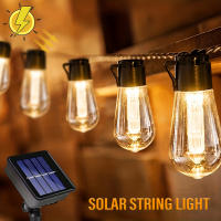 Luces De Cadena Solar LED IP44 Impermeables Para Decoración De Navidad Al Aire Libre Luz De Bulbo Para Patio Gazebo Porche Camping - details 0