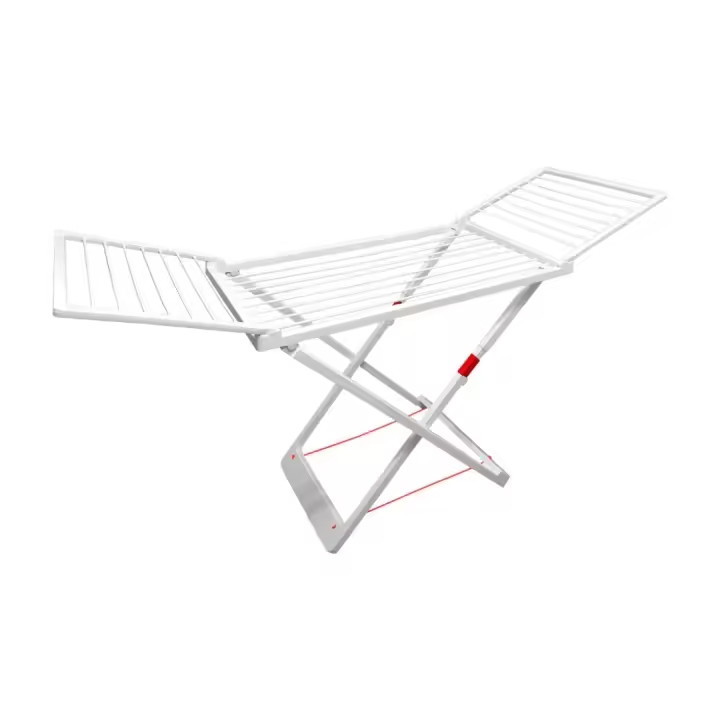 Tidedero plegable Blanco con Alas-Corrosión-Cierres Seguro-Sol y resina resistente a la intemperie, 180x108x55cm - 1