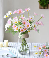 Rama De Flores Artificiales Amarillas Margarita Para Decoración De Fiesta Boda Hotel Jardín Accesorios De Flores Sintéticas Para DIY - details 10
