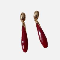 Pendientes de lágrima para mujer, pendientes largos granate Le Côté Chic, oferta accesorios - details 2