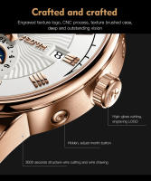 Reloj Mecánico De Cuero Para Hombre JSDUN Resistente Al Agua De Alta Calidad Con Movimiento Automático Moda Casual Reloj De Pulsera Para Hombres - details 10
