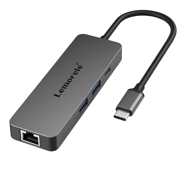 Estación de Acoplamiento USB C 13 en 1 Lemorele para Monitores Triples,Audio 3.5MM, USB C 3.0, 100W PD - Marca Lemorele - 1