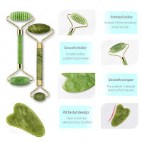 Masajeador De Rostro Gua Sha Herramienta De Cuidado De La Piel Para Levantamiento Corporal Y Adelgazamiento Con Rodillo De Jade Store Scraper - details 4