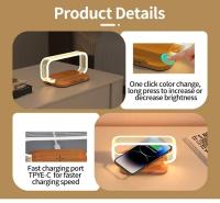 Lámpara De Mesa LED Con Cargador Inalámbrico Estación De Carga Rápida Para Teléfonos Móviles Soporte Para iPhone Samsung Xiaomi Dock De Luz Nocturna Sin Frenos - details 5