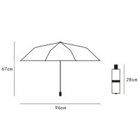 Parasol Portátil De Protección UV Resistente Al Viento Mini Sombrilla Negra Gruesa Para Proteger Del Sol Y Lluvia Móvil Al Aire Libre - details 1