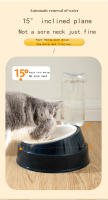 Cuenco De Agua Para Gatos Acero Inoxidable O Plástico Doble Protección De Columna Cervical Dispensador Automático No Encharca La Boca - details 3