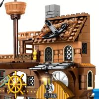 Juguetes De Construcción De Barco Pirata 675 Piezas Tema De Wharf Ciudad Tienda Para Niños Regalos De Cumpleaños Modelo De Barco De Bloques De Construcción Para Niños - details 5
