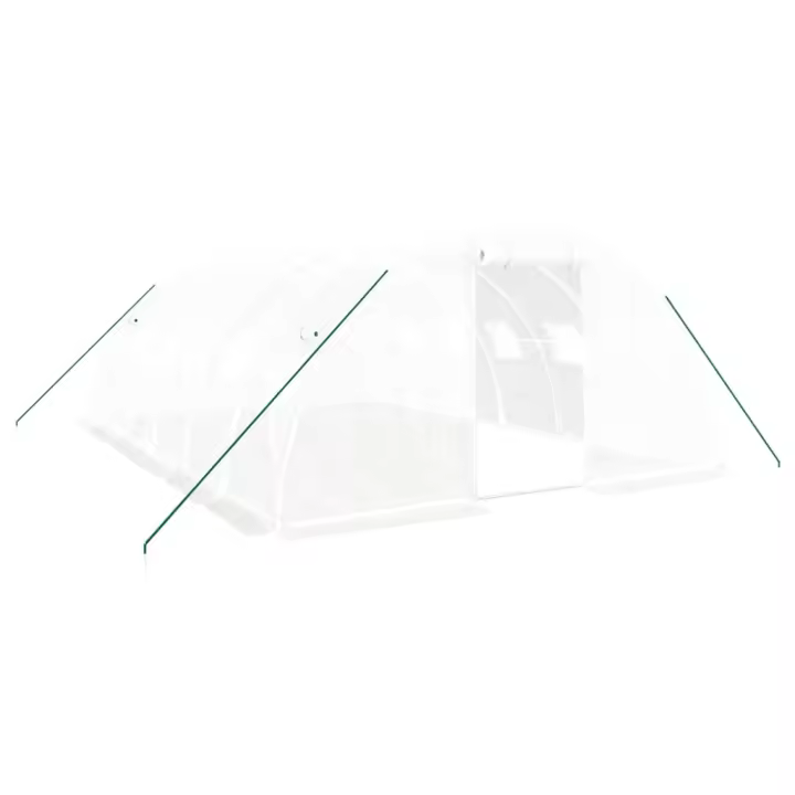 vidaXL Invernadero con Estructura Acero Invernáculo Vivero para Plantas Color Blanco,  Verde, y mas - 1