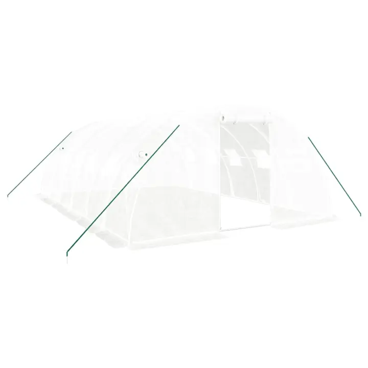 vidaXL Invernadero con Estructura Acero Invernáculo Vivero para Plantas Color Blanco,  Verde, y mas - 1