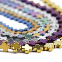 JHNBY Cuentas De Hierro Naturales En Colores Azul Oro Morado 6/8/10mm Espaciadoras Para Joyería DIY Pulseras Encuentros - details 2