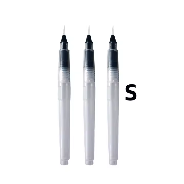 Pluma Fuente De Tinta Con Cabeza Plancha Soluble En Agua Líder Colorido Con Almacenamiento De Agua Y Pincel Nylon Para Pintura - 1