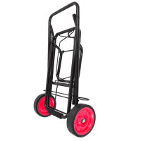 Aktive - Carro de playa plegable, 100x45x35 cm, máx. 50kg, con ruedas grandes, estructura de acero, color negro, asa extensible y diseño compacto, para transportar sombrillas o neveras, para playa, para mochilas - details 1