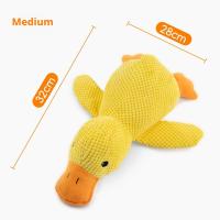 Juguete Para Perros De Peluche Compaño Pato Resistente a Mordidas Alivio Del Malestar Masticar Sonido Relajante Para Dormir - details 1