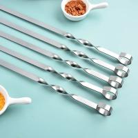 6Pcs Palillos De Barbacoa De Acero Inoxidable 50cm Anchos Para Barbacoa Herramientas De Camping Al Aire Libre Utensilios De Cocina Accesorios Para Picnics - details 6