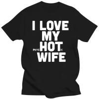 Camiseta De Algodón Para Hombre Con Broma Divertida 'Me Encanta a Mi Esposa Caliente' Estilo Casual Cómodo Y De Calidad - details 0