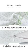 Almohada De Adulto Para Un Solo Usuaria Almohada De Memoria De Bambú Con Rebound Lento Diseño Invisible De Cremallera Relleno De Espuma De Algodón Espacioso Para Protección - details 7