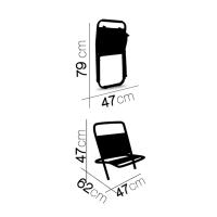 STARLEY-Silla De Playa Zigzag Ondas,Silla Plegable de Exterior portátil con Respaldo,Tela cómoda,Silla de Camping Plegable 62X47XH47cm - details 1