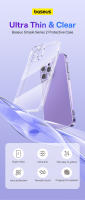 Funda Transparente Baseus Para iPhone 15 14 pro Max TPU Suave Fina Cubierta Protectora Para iPhone 13 12 11 pro Max Resistente a Arañazos Y Huellas - details 1