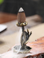 Incienso De Cobre Puro Con Forma De Buda Y Loto Marco De Incienso De Latón Para Ceremonia Zen De Té Decoración De Mesa De Té - details 8