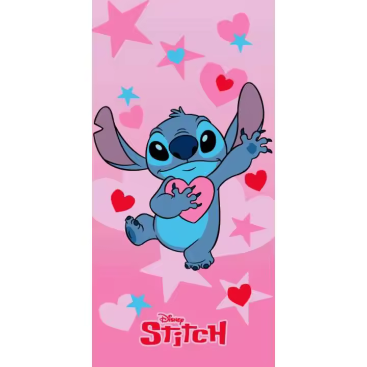 STITCK Toalla Playa Disney Microfibra Rosa 70 X 140 CM Para Playa ,Piscinas y Gimnasio Absorbente ,Ligera Rapido Secado - 1