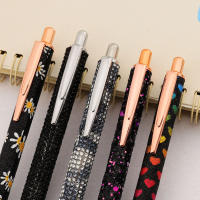 Lytwtw Bolígrafo De Punto De Escritura 1.0mm Metálico Negro Kawaii Para Escuela Y Oficina 5 Piezas Suministros De Papelería De Lujo - details 1