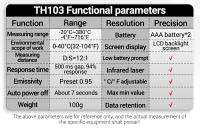 ANENG TH103 Lanzador De Luz Infrarroja Y Láser Para Medición De Temperatura -20°C~380℃ Sensor De Temperatura No Contacto Herramienta De Medidor De Temperatura - details 9