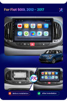 AWESAFE PX9 inalámbrico CarPlay Android Auto Radio para Fiat 500L 2012 2013 2014 2015 2016 2017 coche reproductor multimedia GPS 2 din autoradio volante controles RDS Bluetooth - details 2