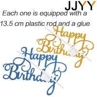 JJYY 5Pcs Topper De Pastel De Cumpleaños Para Decoración De Fiesta Infantil Con Palillos De Papel Para Pasteles Y Cupcakes - details 1